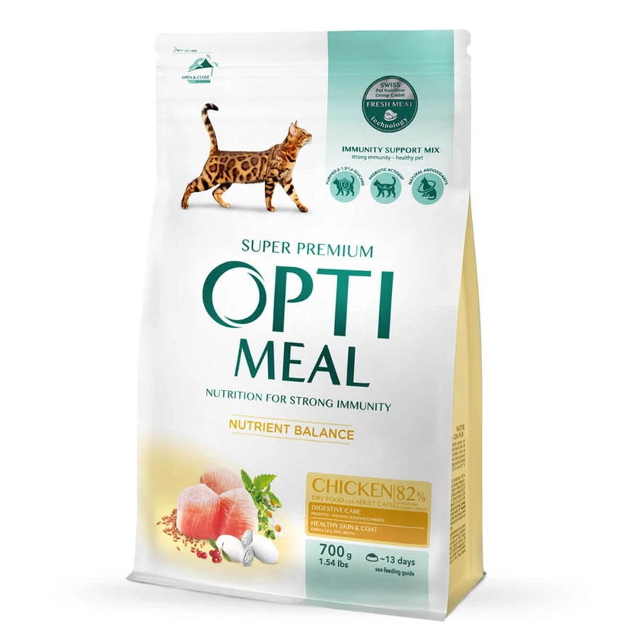 OPTIMEAL, Kip, droogvoer voor katten, 700g