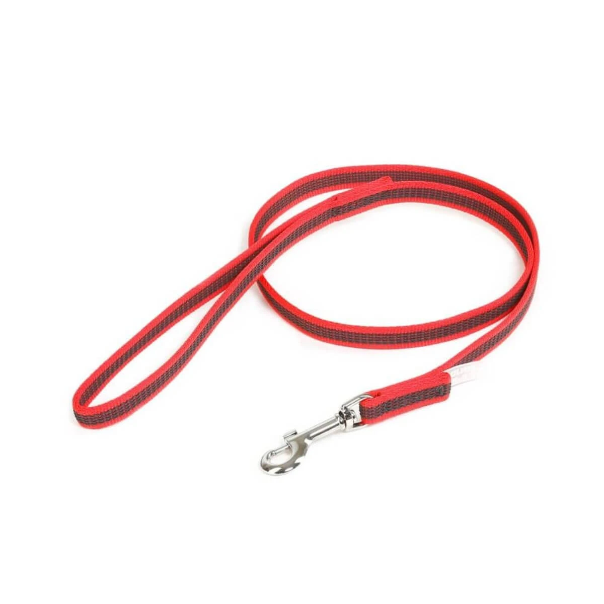 JULIUS-K9 Color & Gray, anti-slip riem met handvat voor honden, 30kg, textiel, tape, 14mm x 1,2m, rood
