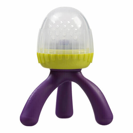 Mangiatoia in silicone a forma di treppiede con coperchio, Viola, Bbox