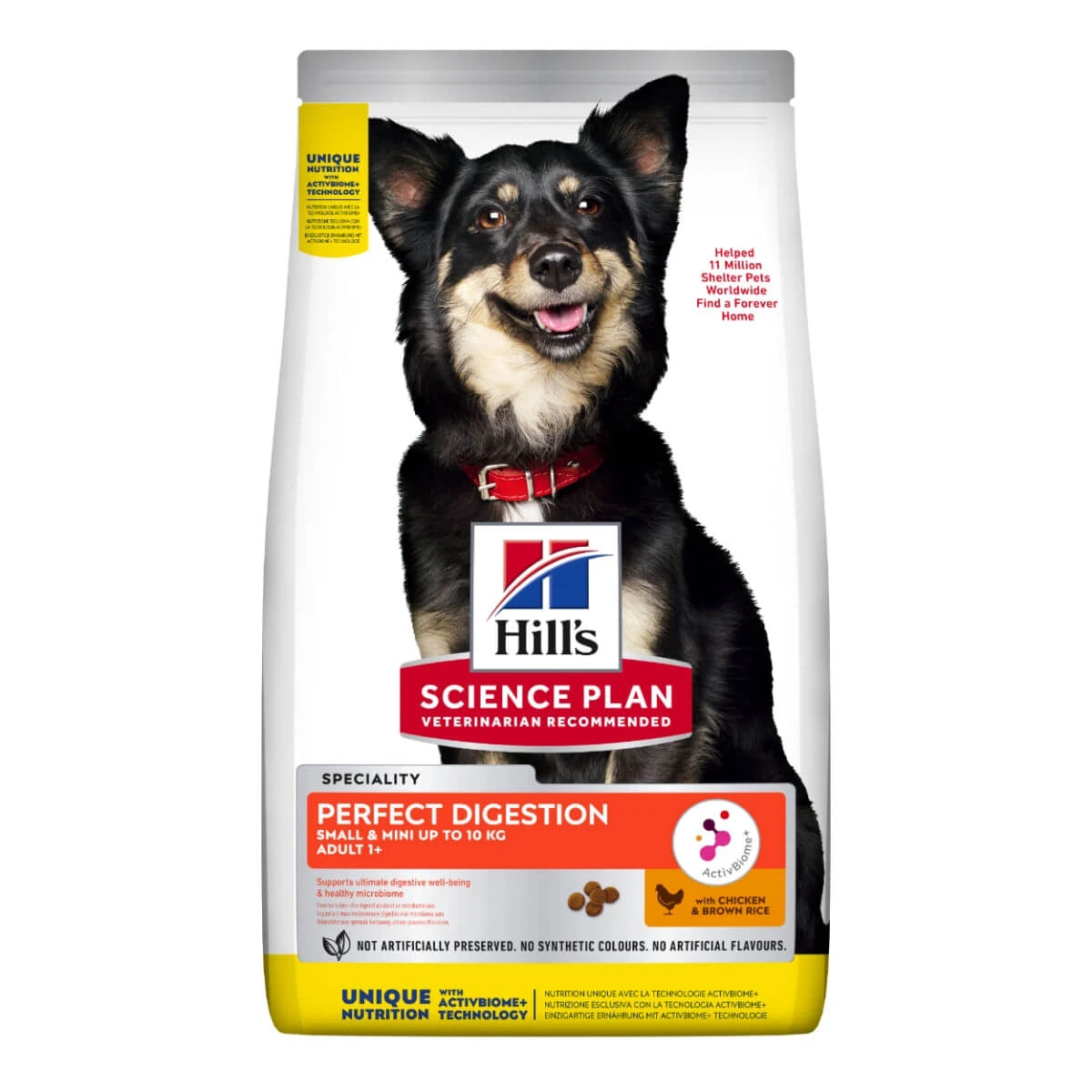 HILL'S SP Perfect Digestion Small&Mini Adult, Kip met Bruine Rijst, droogvoer voor honden met spijsverteringsproblemen, 3kg