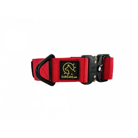 EURO JOE Tactical, hondenhalsband, verstelbaar, nylon, rood, Cobra gesp, M(27-43 x 3.8cm)