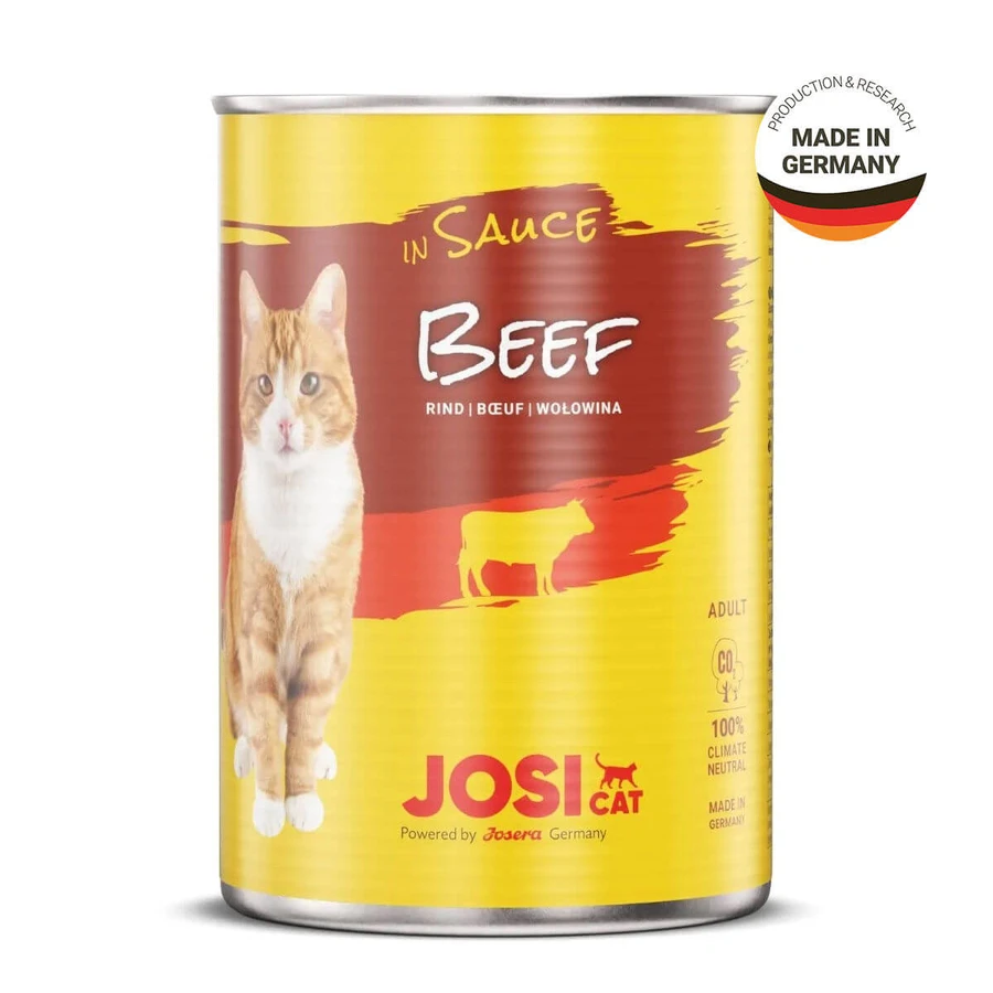 JOSICAT, Beef, nourriture humide en conserve pour chats, (en sauce), bax, 415g x 12pcs