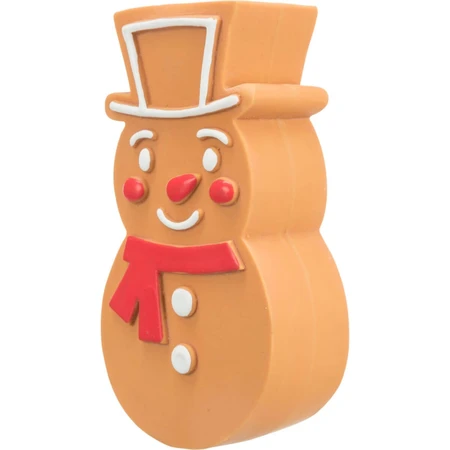 TRIXIE Christmas Sweet Gingerbread, Apportierspielzeug für Hunde XS-XL, mit Sound, Latex, braun, 11cm