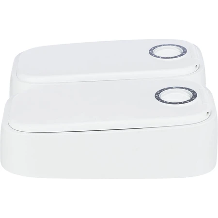 TRIXIE TX2, hondenvoerautomaat, 2 rechthoekige voerbakken, programmeerbaar, kunststof, zwart en wit, S-L(0,6l, 27x7cm)