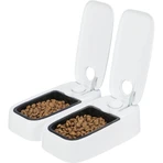TRIXIE TX2, hondenvoerautomaat, 2 rechthoekige voerbakken, programmeerbaar, kunststof, zwart en wit, S-L(0,6l, 27x7cm)