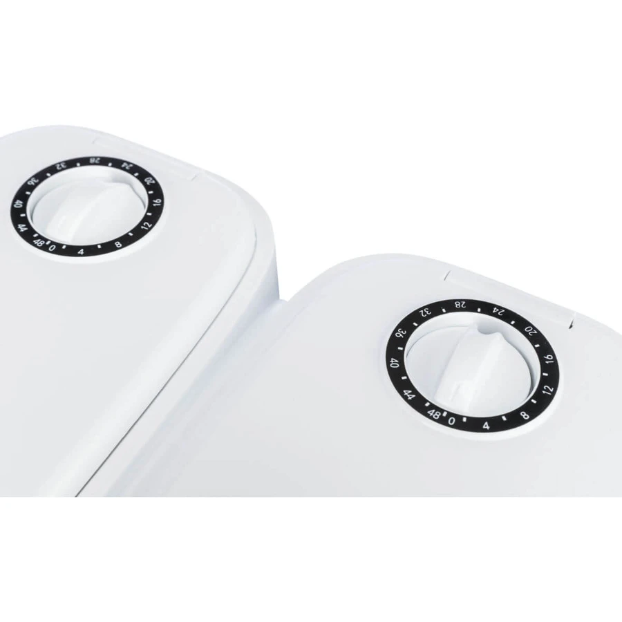 TRIXIE TX2, hondenvoerautomaat, 2 rechthoekige voerbakken, programmeerbaar, kunststof, zwart en wit, S-L(0,6l, 27x7cm)