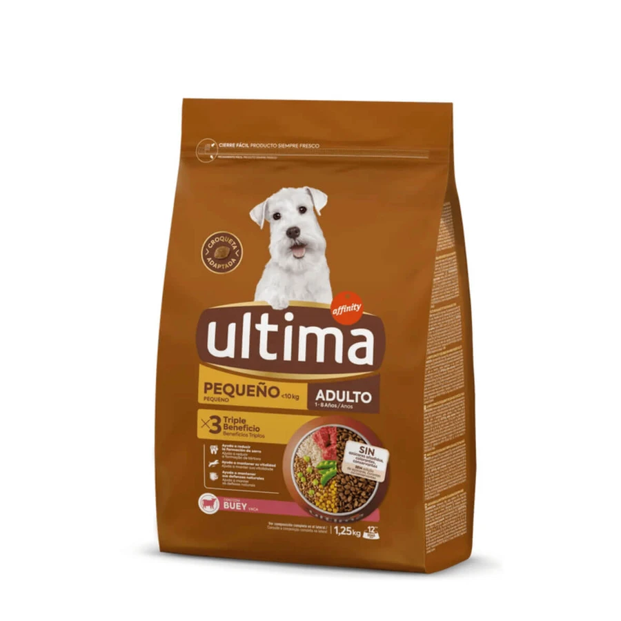 ULTIMA Small Adult, XS-S, Rundvlees, droogvoer voor honden, 1.25kg