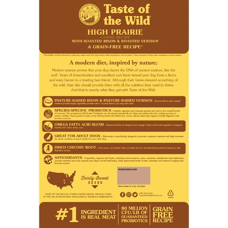 TASTE OF THE WILD High Prairie, Bisonte y Venado, pienso sin cereales, 2kg