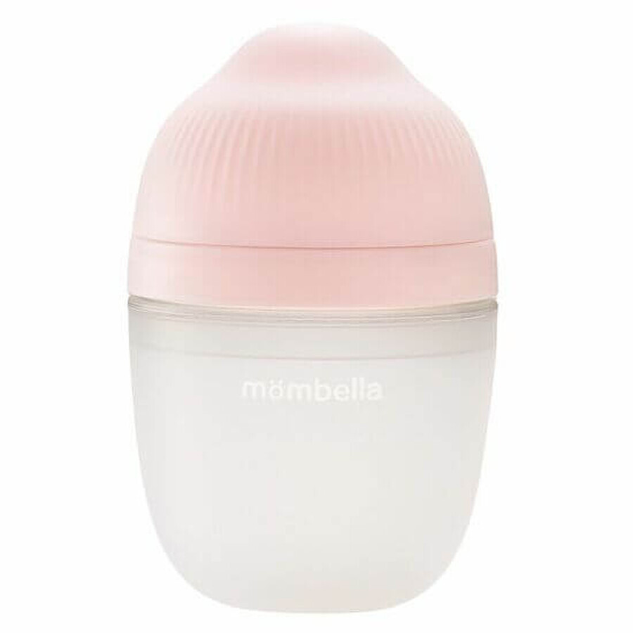 Biberon, 100% silicone, Old Roze, 210ml, Mombella