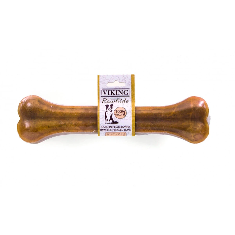 LEOPET Viking Geperste Leren Botten, L-XL, Rundvlees, graanvrij beloningszakje voor honden, 280g