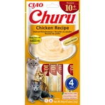 INABA Churu Creamy Senior, Kip, zakje beloningen graanvrije senior katten, (puree), 56g