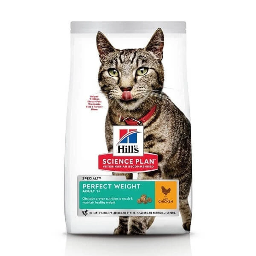 HILL'S SCIENCE PLAN Perfect Weight, Huhn, Katzentrockenfutter, Gewichtsmanagement, 2,5 kg