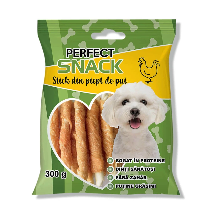 PERFECT SNACK Stick Chest, XS-XL, Kurczak, torebka na nagrody dla psów, 300g: ceny i cechy