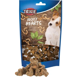TRIXIE Hearts, XS-XL, Insetti, sacchetto di ricompensa senza cereali per cani, allergie, 80g