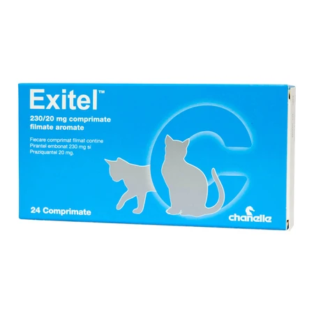 EXITEL 230/20mg, innere Entwurmung für Katzen, Tabletten, 24buc