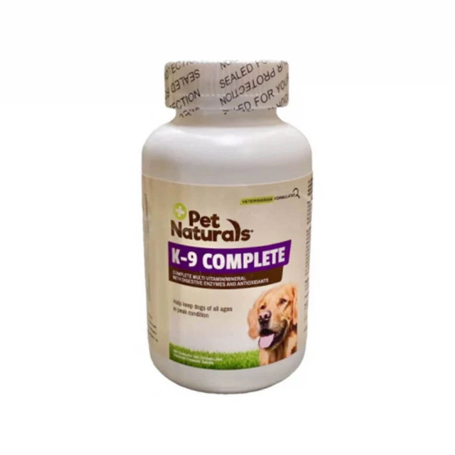 PET NATURALS K-9 Complete, XS-XL, multivitamine voor honden, klikfles, 180 tabletten