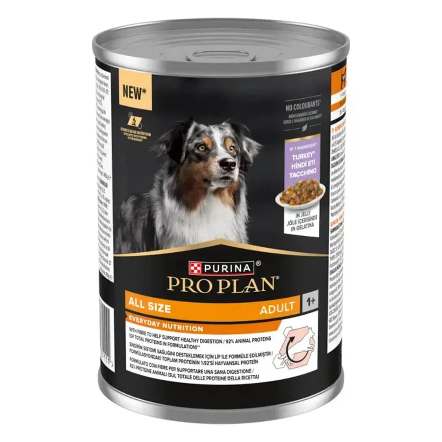 PURINA Pro Plan Everyday Nutrition, XS-XL, Kalkoen, nat hondenvoer in blik, (in aspic), 400g