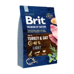 BRIT Premium By Nature Light, Tacchino con avena, cibo secco per cani, gestione del peso, 3kg