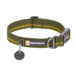 RUFFWEAR Flat Out Forest Horizon, verstelbare hondenhalsband, groen en oranje, S(28-36 x 2cm)