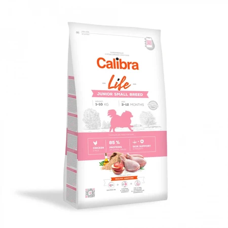 CALIBRA Life Junior Small Breed, XS-S, Kurczak, sucha karma o niskiej zawartości zbóż dla młodych psów, 1,5 kg: ceny i cechy