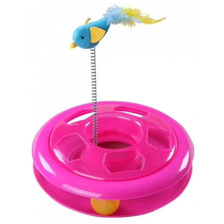 PAWISE Rotonde, interactief kattenspeeltje, plastic, intelligent, fysieke activiteiten, verschillende kleuren, ⌀26 cm