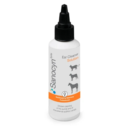 SANOCYN Forte Ear Cleaner, oorhygiëne-oplossing voor honden en katten, antibacterieel, fles, 75ml