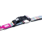MAX & MOLLY Smart ID Magic Magic Zebra, dog collar, adjustable, polyester, white, trident buckle, XS(22-35 x 1cm)