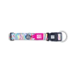 MAX & MOLLY Smart ID Magic Magic Zebra, dog collar, adjustable, polyester, white, trident buckle, XS(22-35 x 1cm)