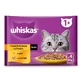 WHISKAS Selections Gevogelte, Kip en Kalkoen, zakjes nat kattenvoer, (in saus), multipack, 85g x 4