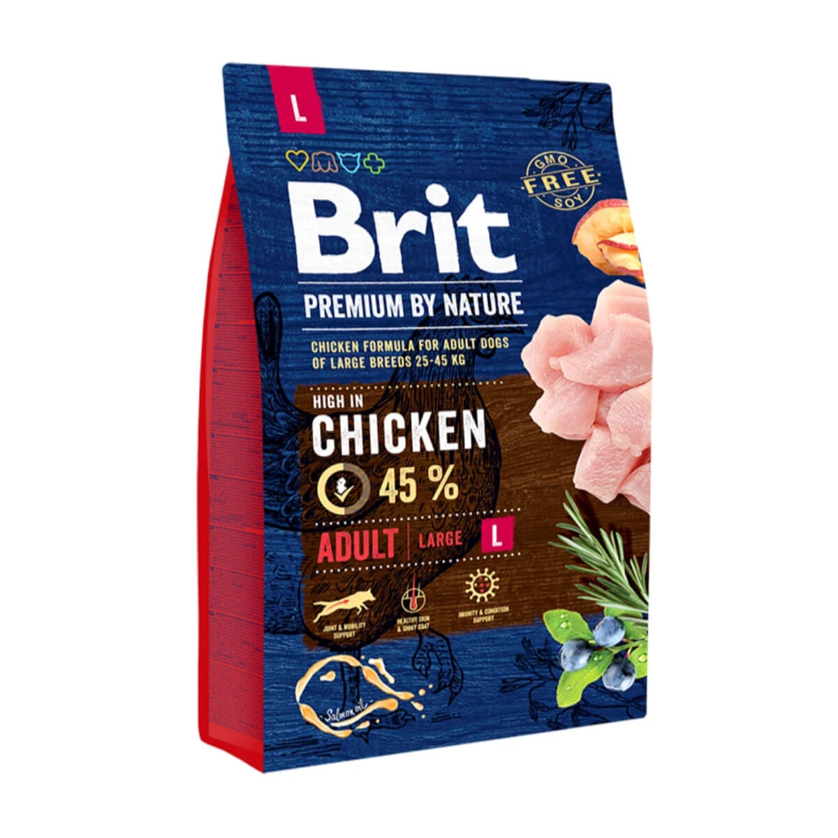 BRIT Premium By Nature Adult Large Breed, L, Kip, droogvoer voor honden, 3kg
