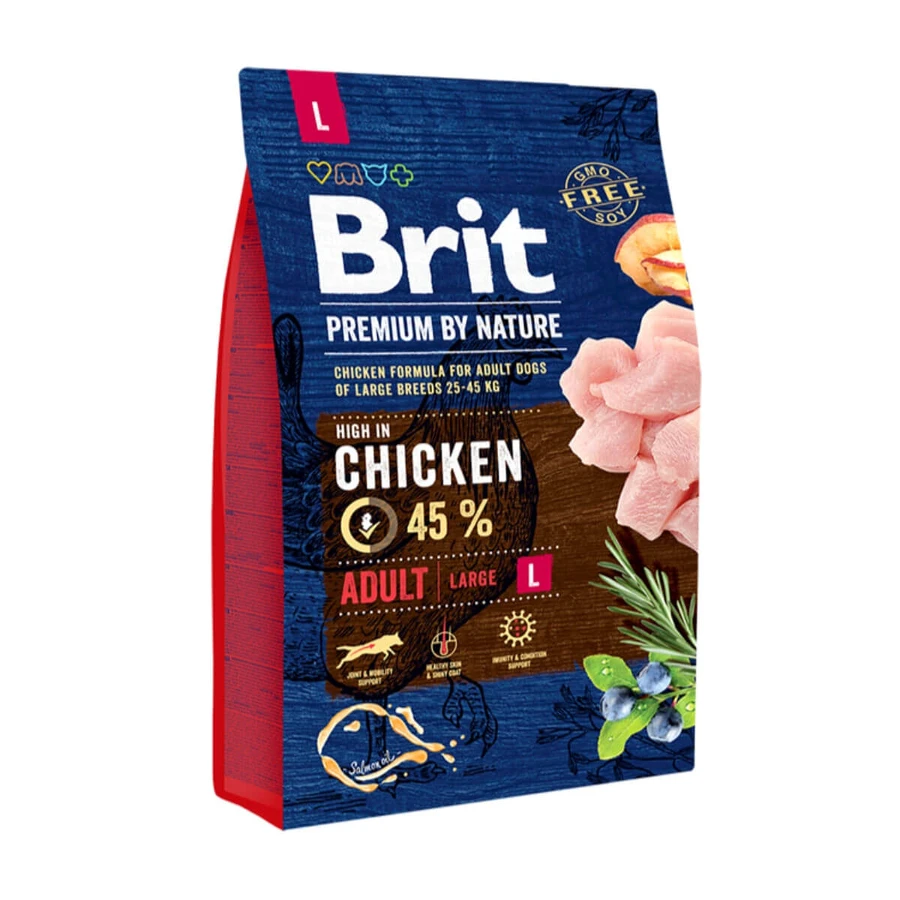 BRIT Premium By Nature Adult Large Breed, L, Kip, droogvoer voor honden, 3kg