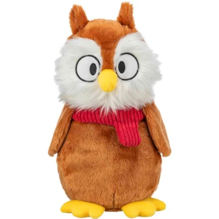 TRIXIE Christmas Bufnita, jucărie de pluș câini XS-XL, cu sunet, pluș, maro, 33cm