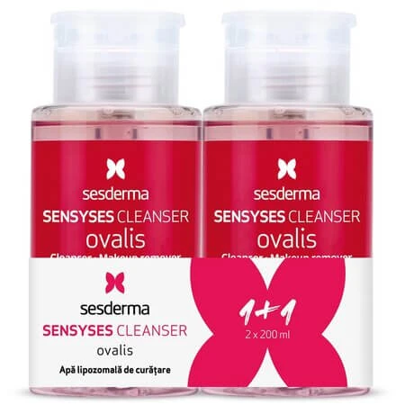 Set Sensyses Ovalis Liposomale Reinigings- en Reinigingswater, 2 x 200 ml, Sesderma