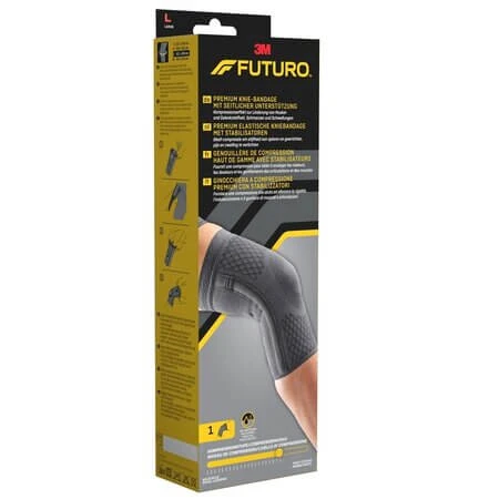 Premium compressie kniebrace met dubbele stabilisator, maat XL, 1 stuk, Futuro