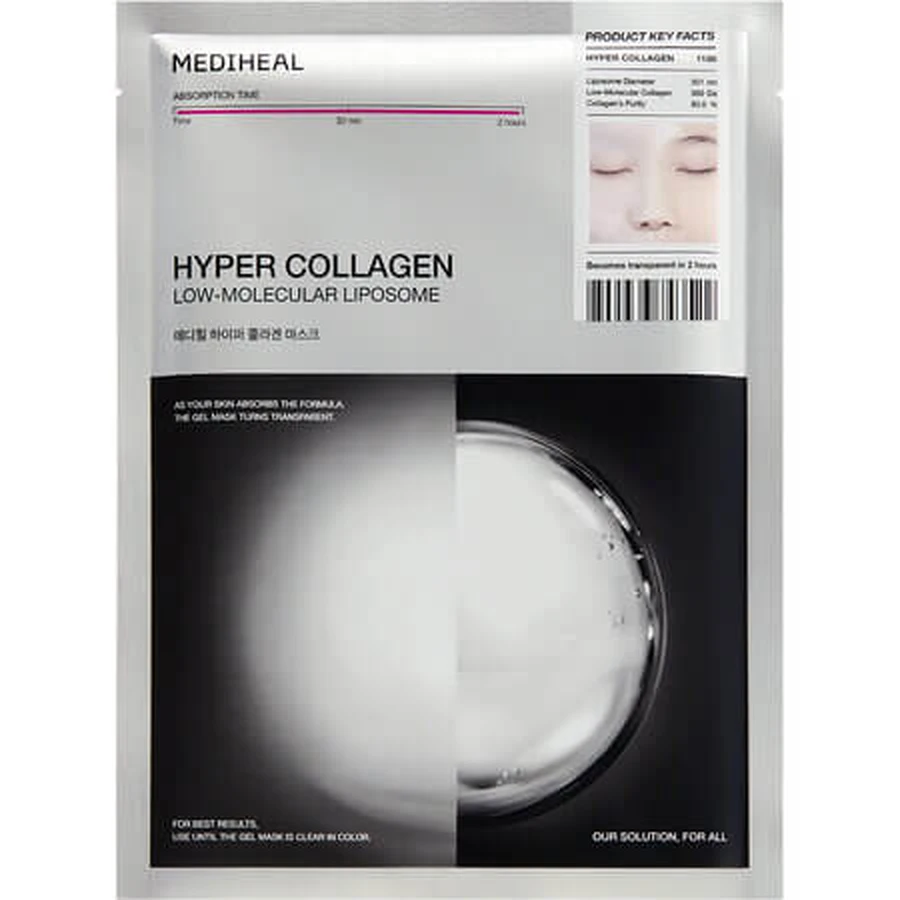 Masque hydrogel, Masque hydrogel Hyper Collagen, 35 g, Mediheal