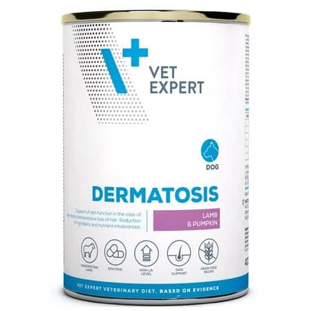 Dermatosis dieetvoer voor honden met lam en pompoen, 400 g, Vetexpert