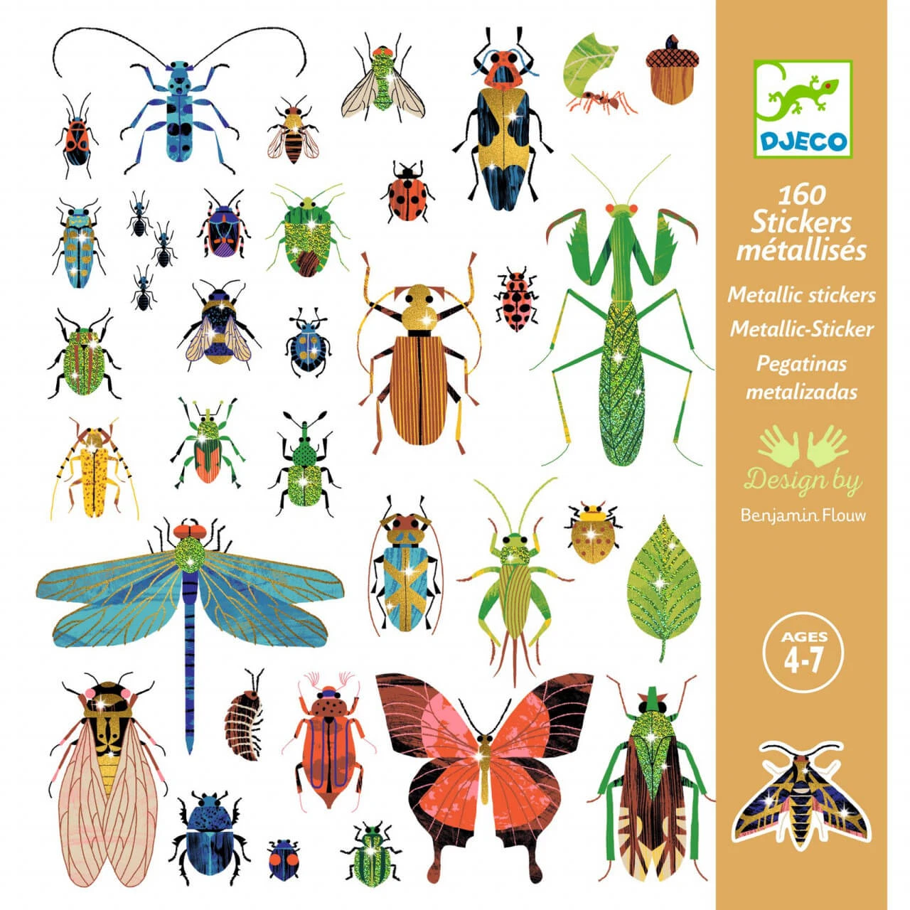 Metalen stickers Microcosmos, Djeco