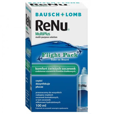 Soluzione per la manutenzione delle lenti a contatto, Renu M Puls, 100 ml, Bauch Lomb