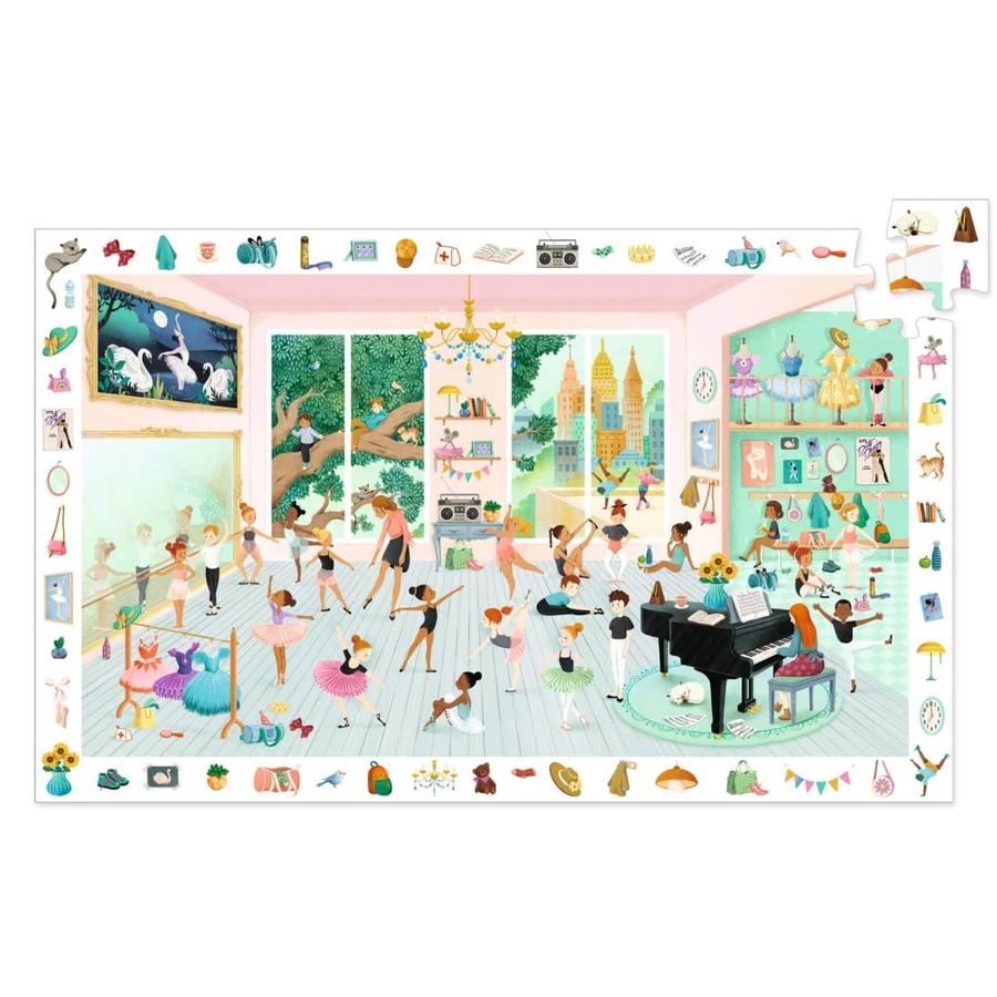 Puzzle d'observation de l'école de danse, Djeco