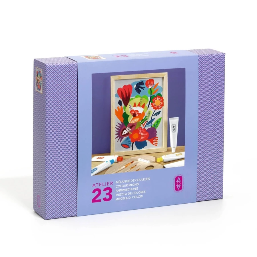Creatieve workshop 23 voor volwassenen Bloemen schilderen, Djeco