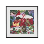 Set di pittura creativa a diamante, tema natalizio, cassetta postale