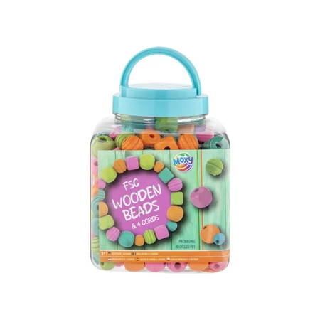 Creatieve set, Houten kralen in kiezels, blauw