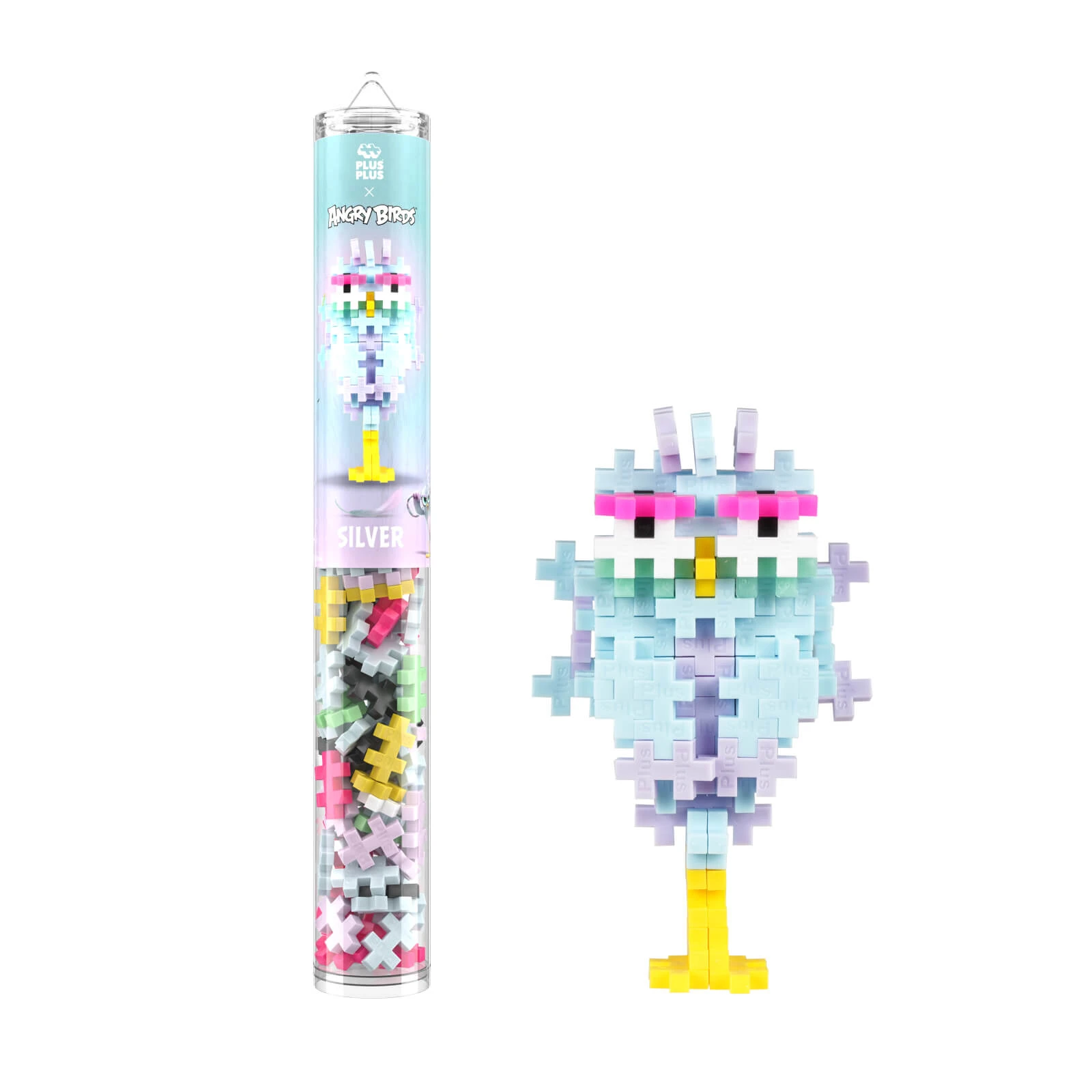 Plus-Plus bouwset, koker 110 stukjes, Angry Birds SILVER