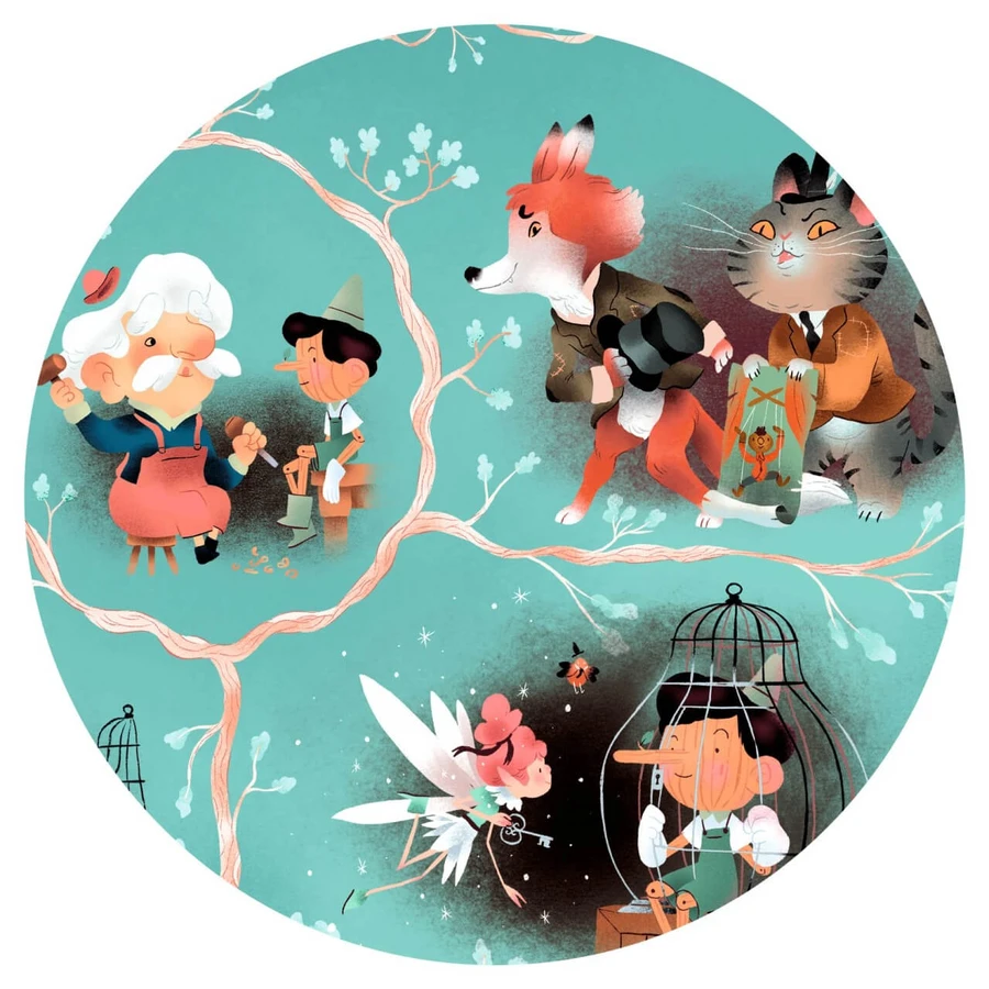 Puzzle à histoires Pinocchio, Djeco