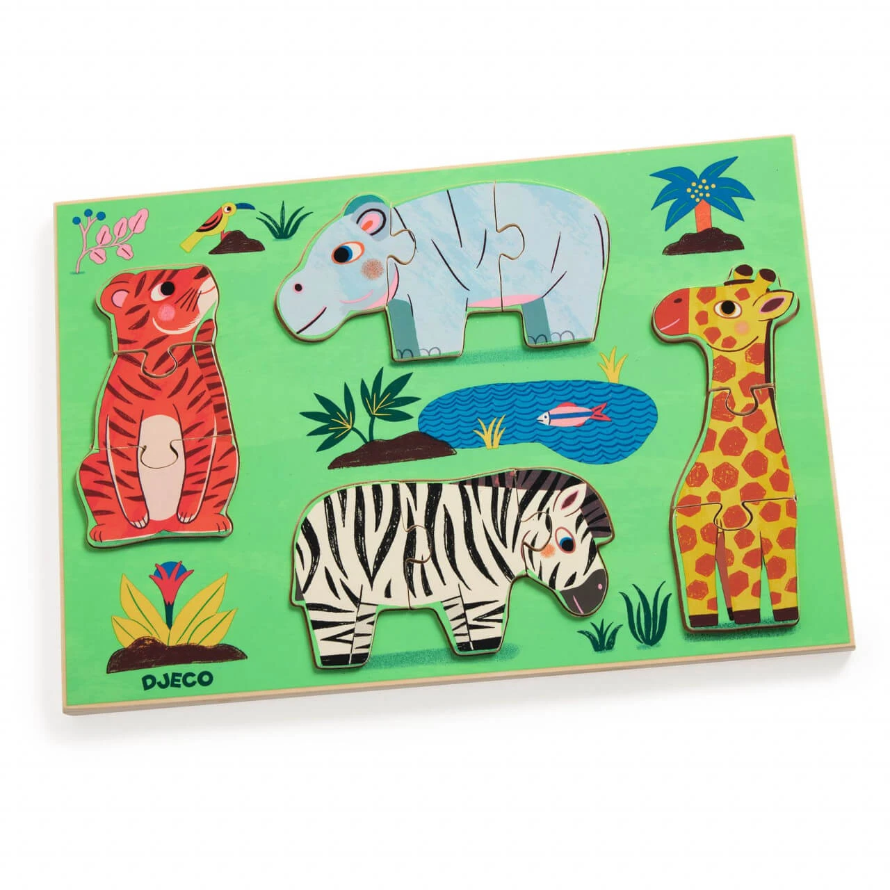 Coucou Tiger houten puzzel, Djeco