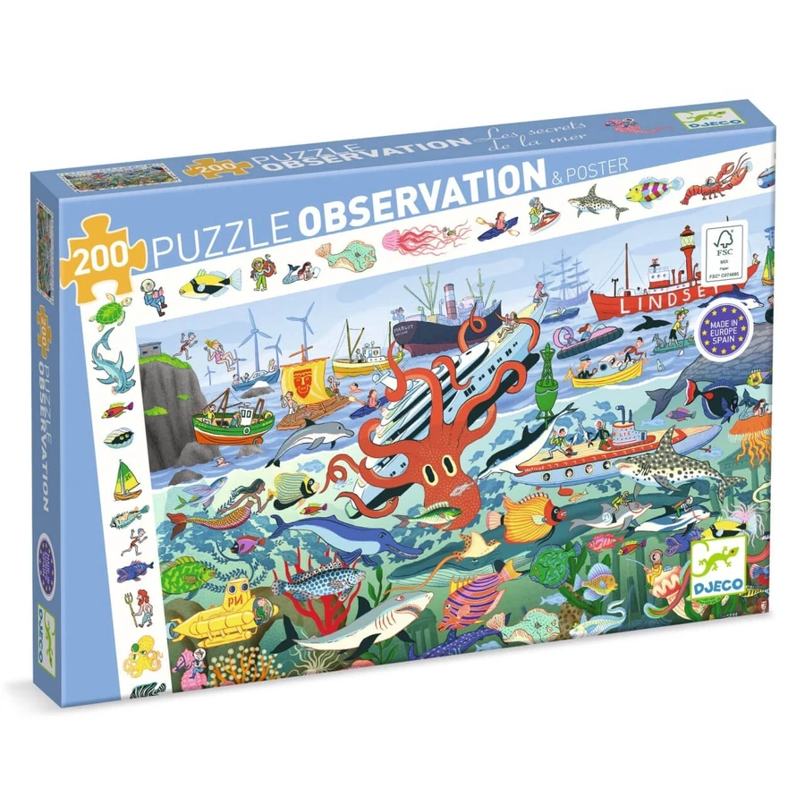 Zeegeheimen Observatiepuzzel, Djeco