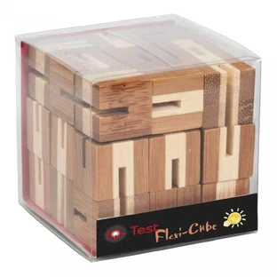 Flexi-cub bamboe 3D logisch puzzelspel