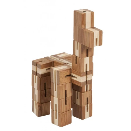 Flexi-cub bamboe 3D logisch puzzelspel