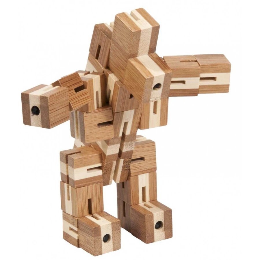 Flexi-cub bamboe 3D logisch puzzelspel