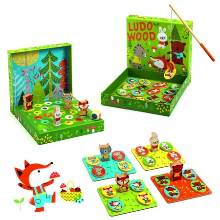 Gra edukacyjna LudoWood 4 gry, Djeco: ceny i cechy
